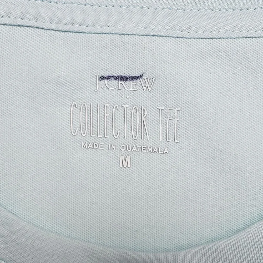 J.Crew Factory Sporty Dogs Graphic Tee Women Medium Light Blue SS Collectors Tee - Picture 13 of 16